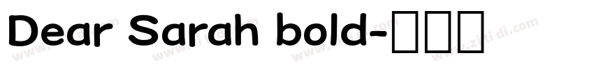 Dear Sarah bold字体转换